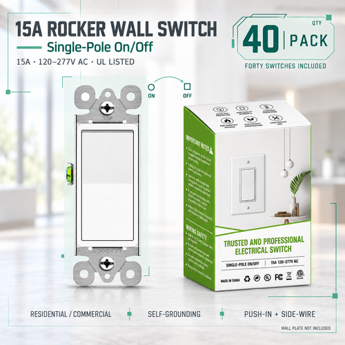 15a single pole wall switch - single-pole,