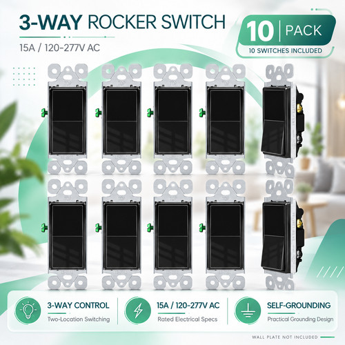 10pk rocker style - 3-way, light